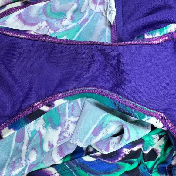 Converse One Star Women Blue Green Feather Print Bikini Swimsuit Bottom S - Picture 5 of 6